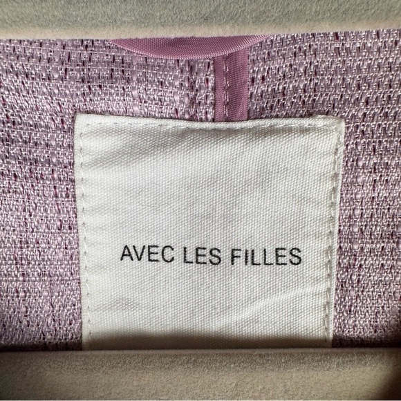 AVEC LES FILLES Lavender Cropped Lightweight Jacket Size XL Full zip Hoodie - Picture 10 of 12